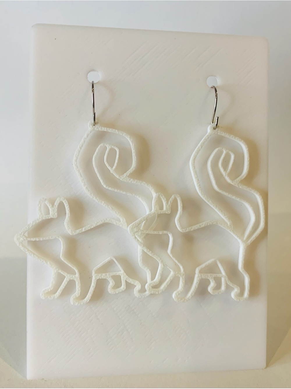 White Squirrel Small Pets Decorative Earrings -